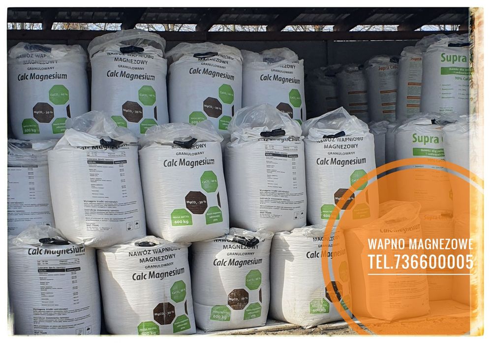 Wapno granulowane  kredowe magnezowe nawozowe weglanowe