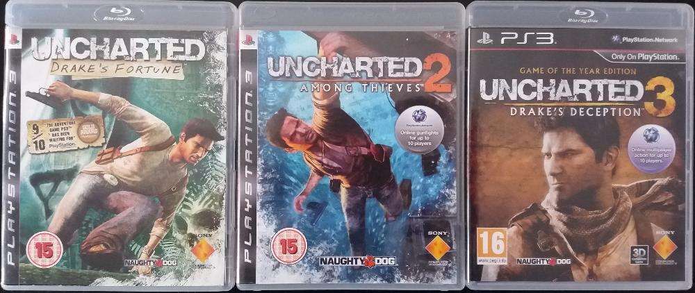 Jogos Uncharted Playstation PS3 e PS4