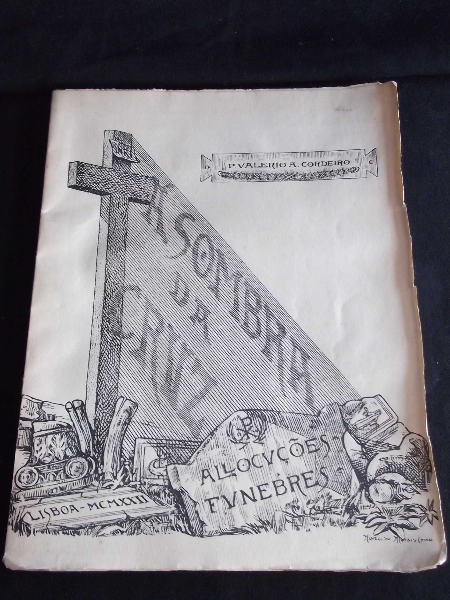 Livro À sombra da cruz alocuções fúnebres Valério Cordeiro 1922
