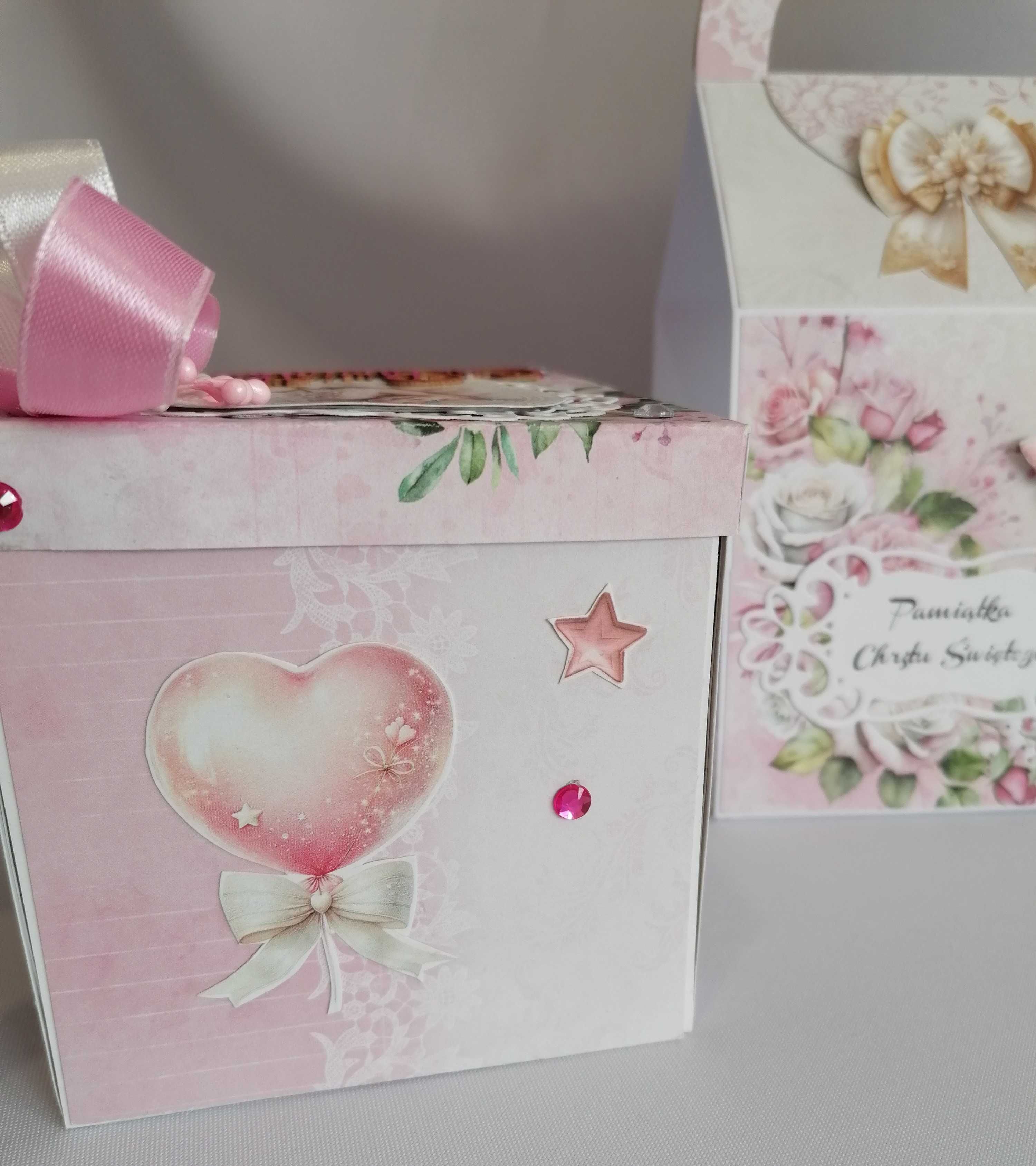 Exploding box z okazji Chrztu Świętego dla dziewczynki