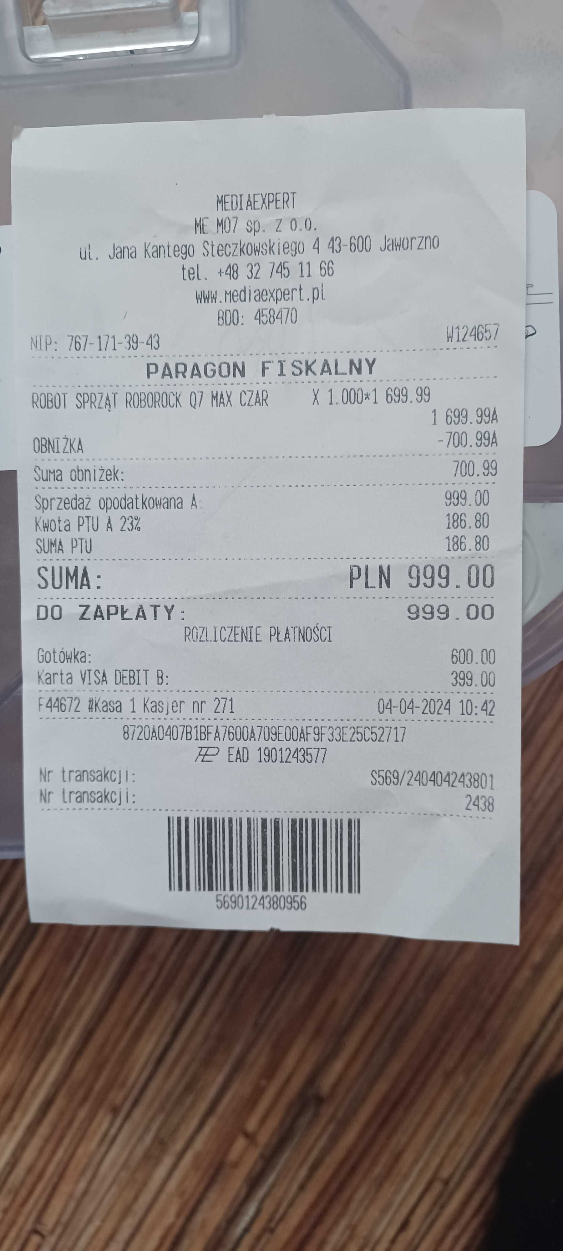 Robot sprzatajacy Roborock Q7 Max