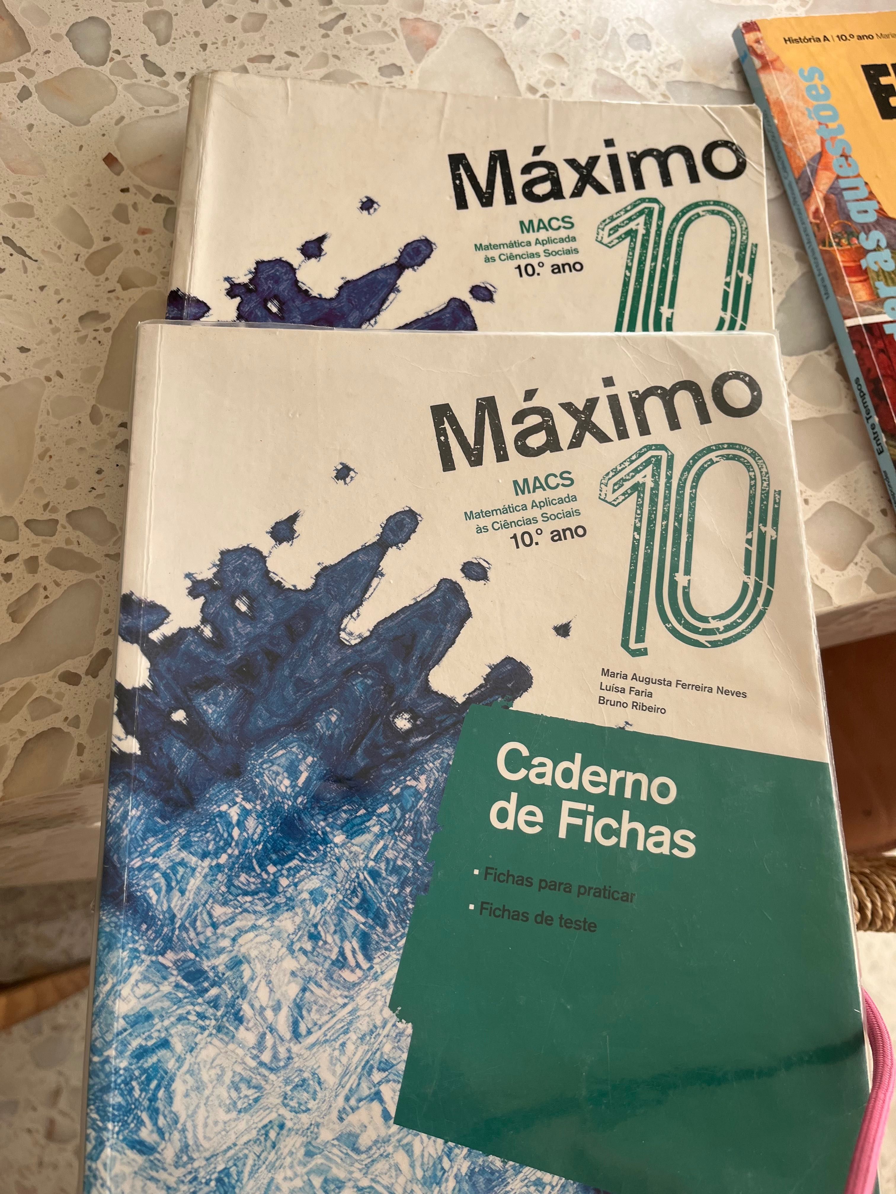 Máximo 10 MACS - conjunto manual e caderno 10 ano