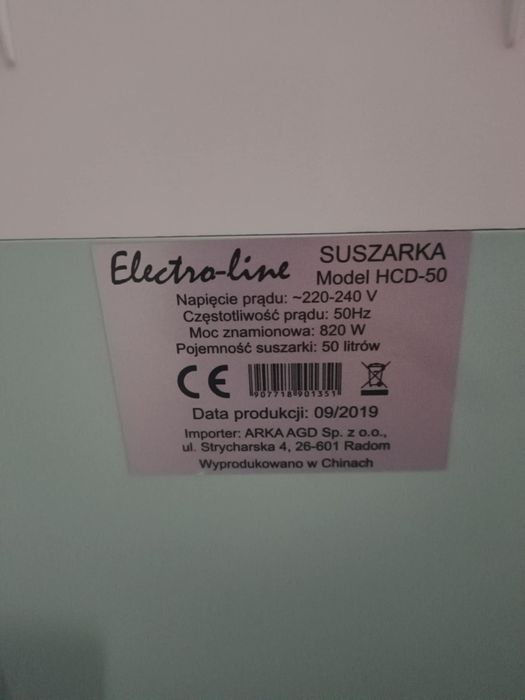 Suszarka elektryczna do ubrań Electro-line HCD-50