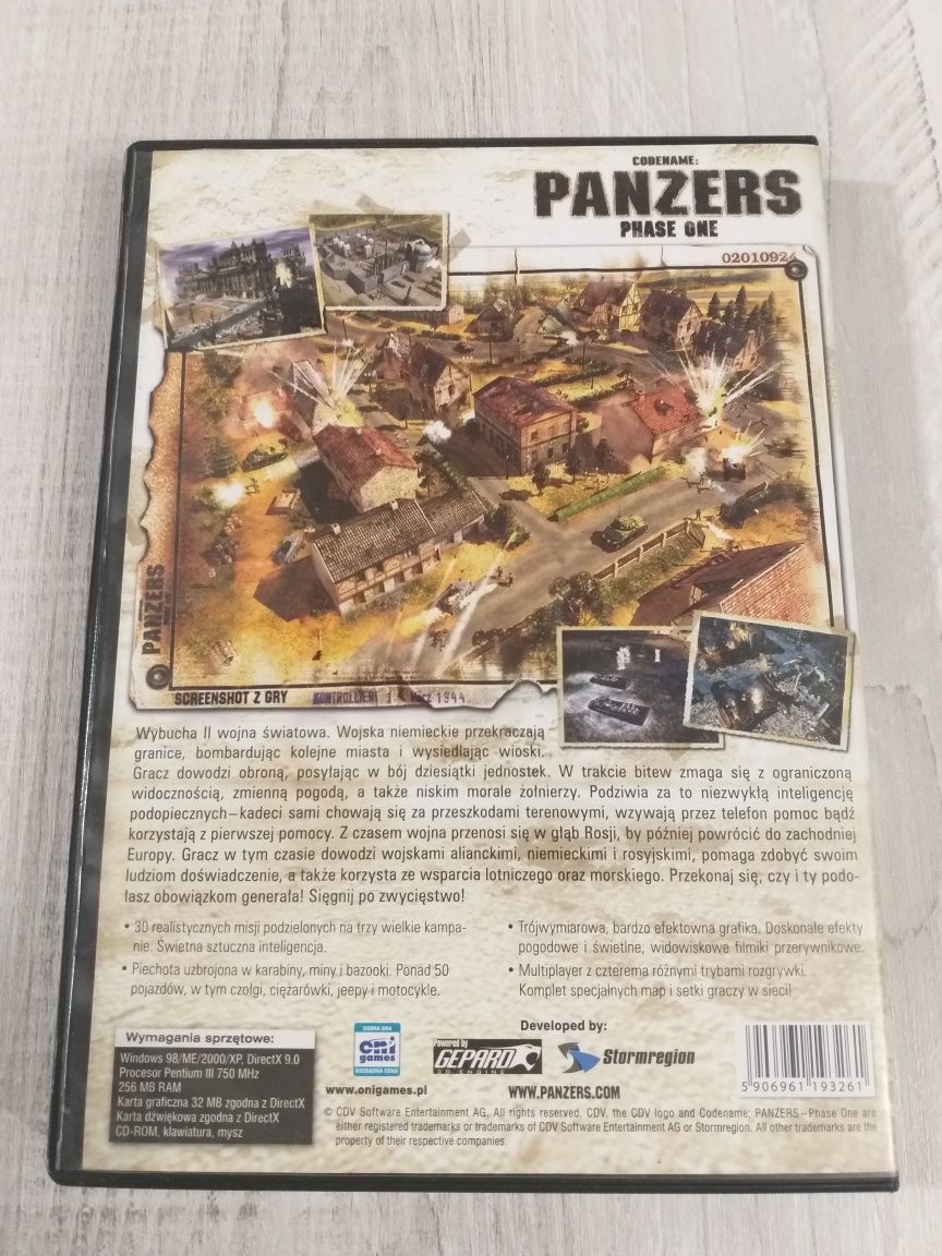 Gra na PC Codename Panzers Phase One CD komputer