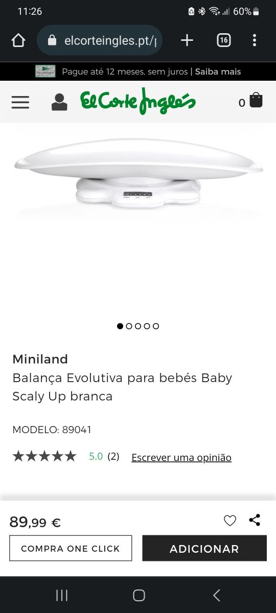 Balança Miniland bebé