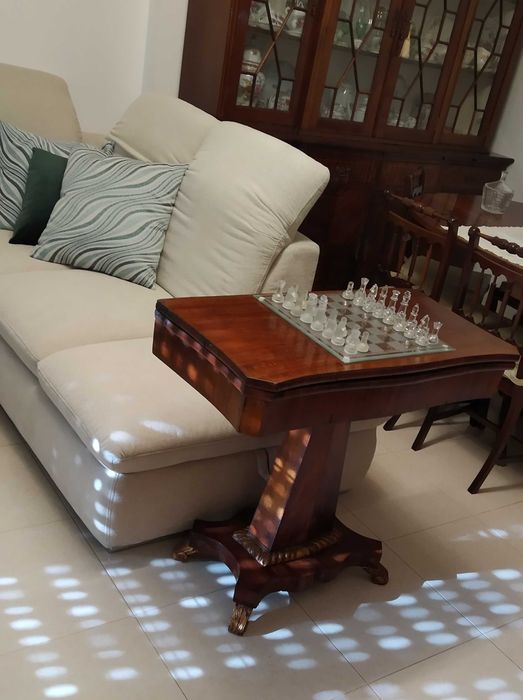 Mesa de Jogo (Rara) Madeira Antiga  - NEGOCIÁVEL