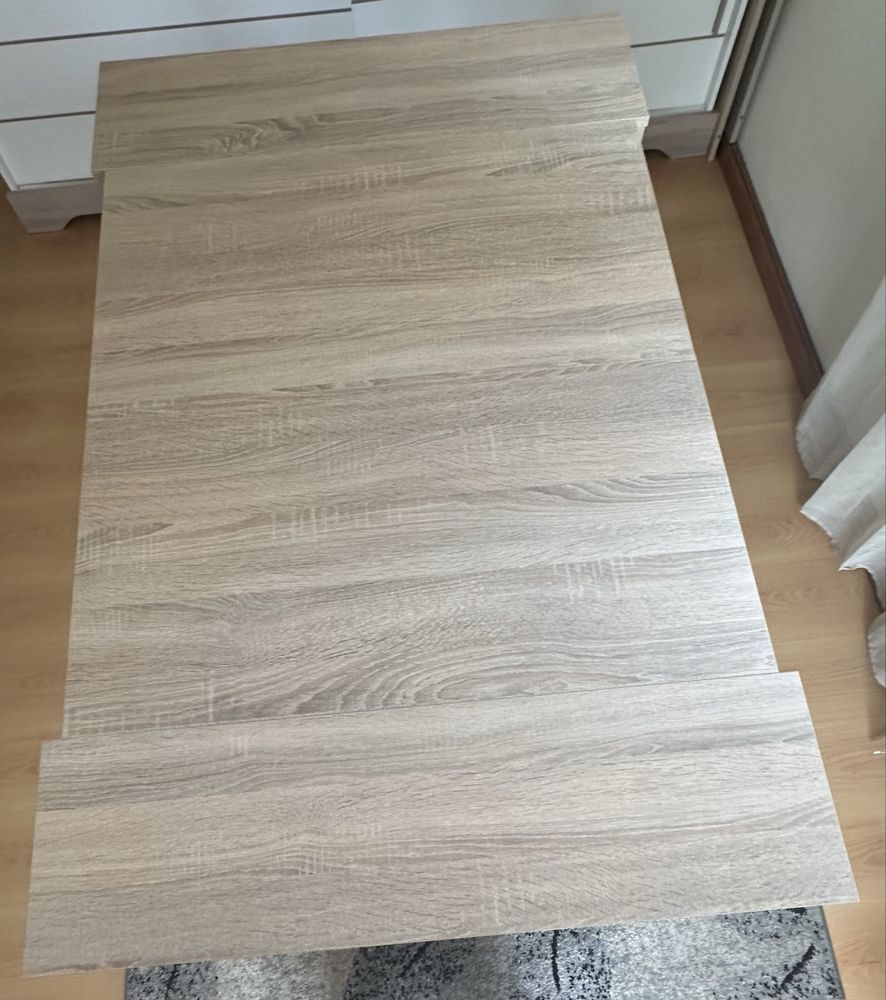 Mesa de Jantar Extensível em MDF – Cor Carvalho