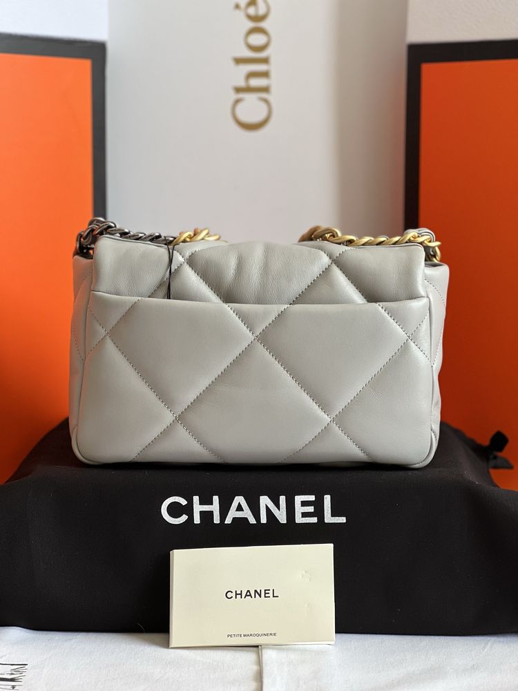 Torebka Chanel Flap Bag 19 Jasno Szary