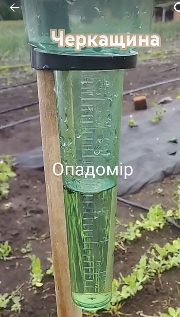 Опадомір#Ємність для виміру опадів#Осадкомер