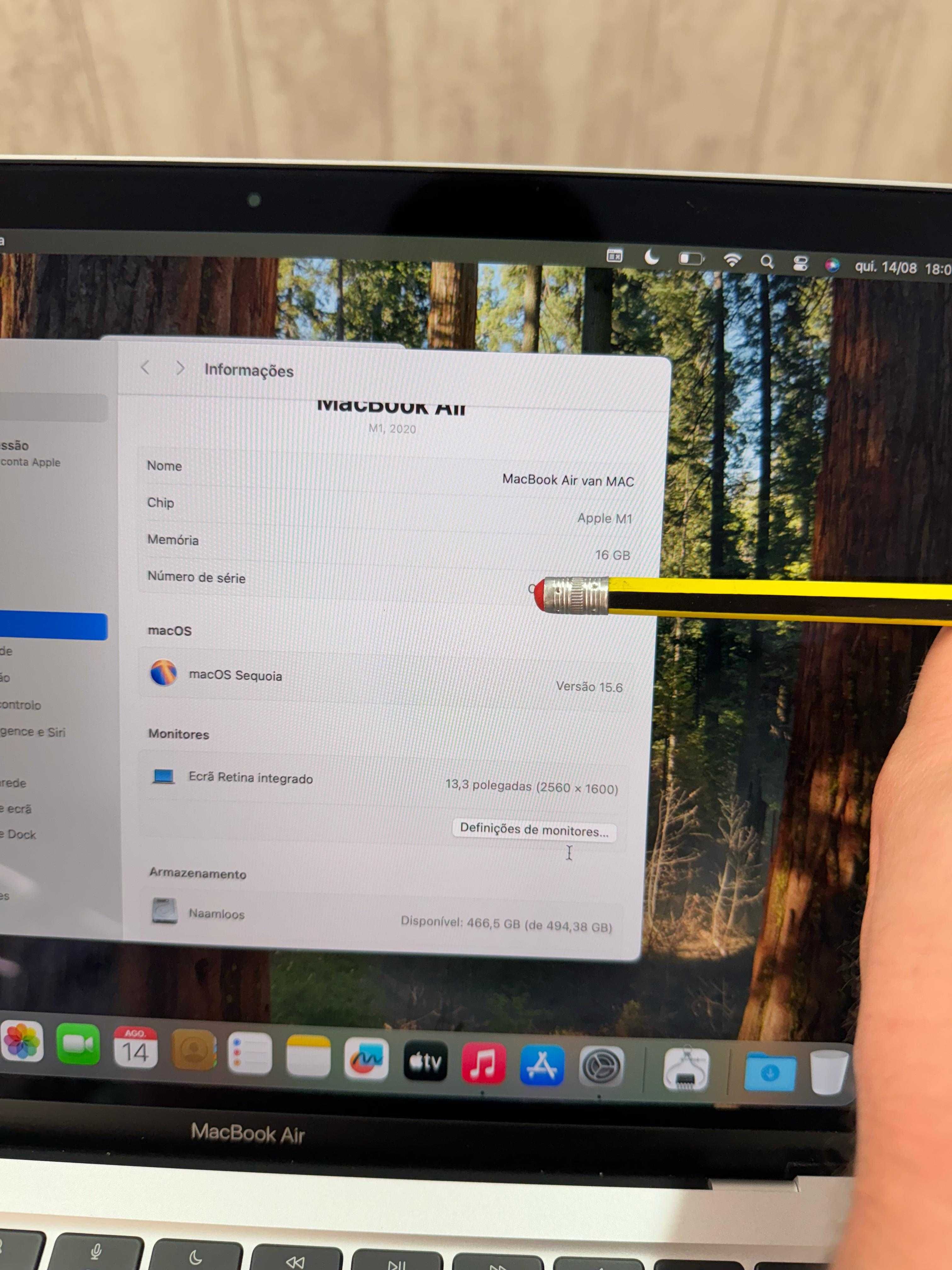 MACBOOK AIR M1 - 16/512GB-LIGEIRAS MARCAS DE USO- 24 meses de garantia