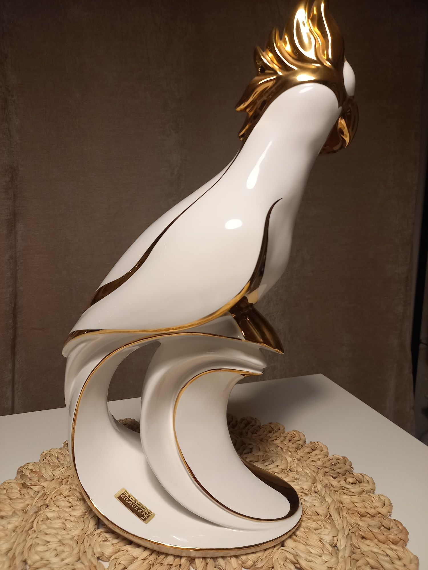 Figurka porcelanowa papuga