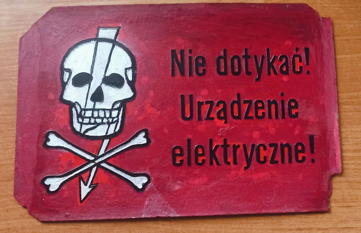 Na sprzedaż tabliczka ostrzegawcza