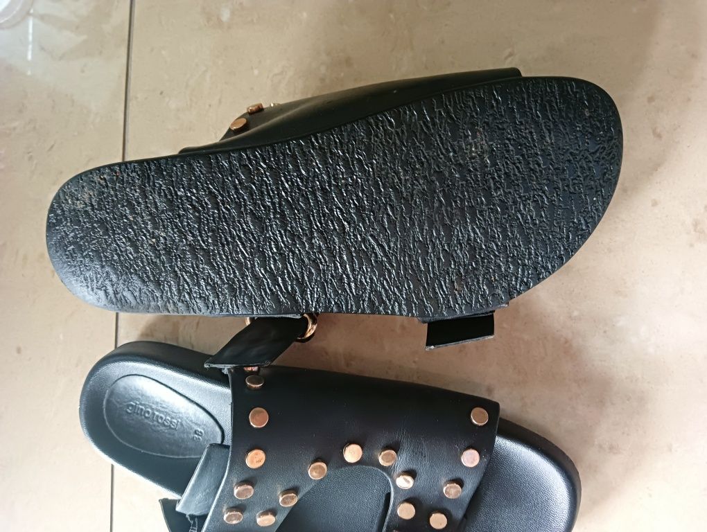 Klapki skórzane Gino Rossi roz 38/24 cm