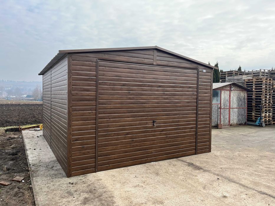 Garaż Blaszany Blaszak 4x6 Dach Dwuspadowy