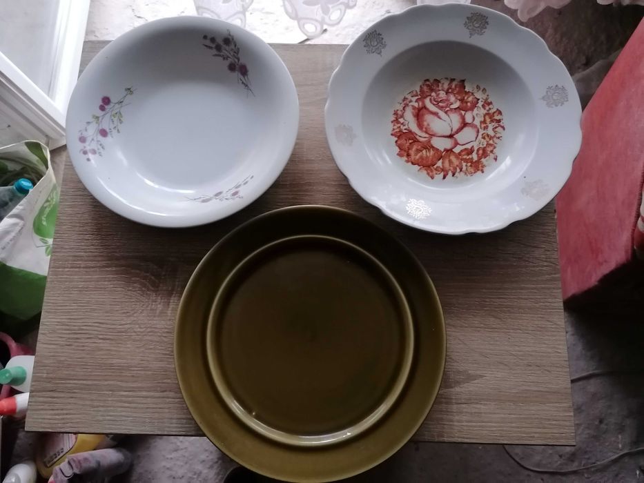 2 różne talerze obiadowe ceramika PRL! OKAZJA