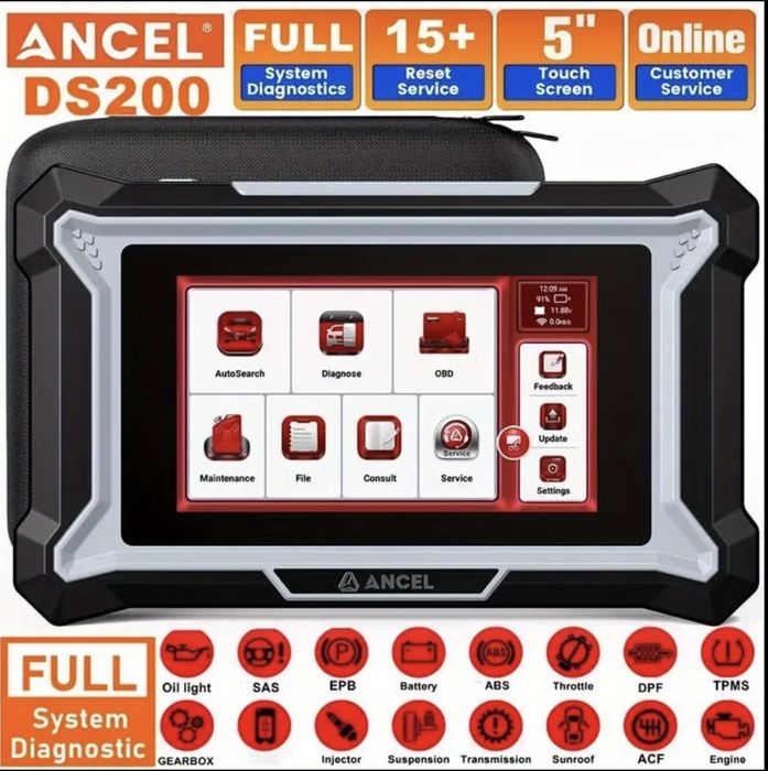 Skaner samochodowy diagnostyczny tester ancel ds200 polskie menu