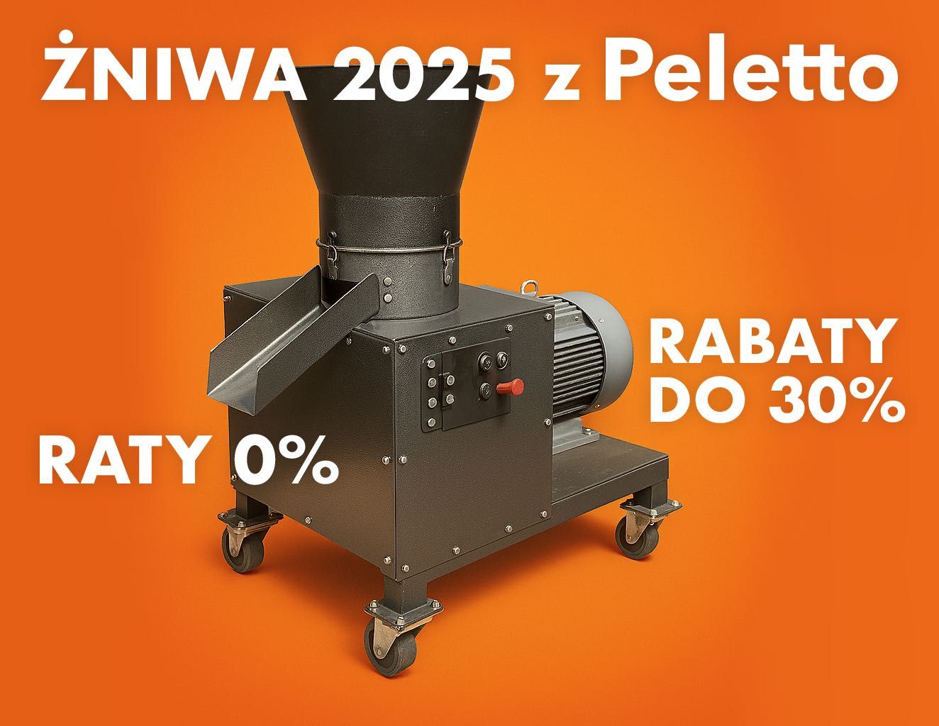 Peleciarka do pelletu PLT-200 z ruchomymi rolkami 5.5 kW | 80-120 kg/h