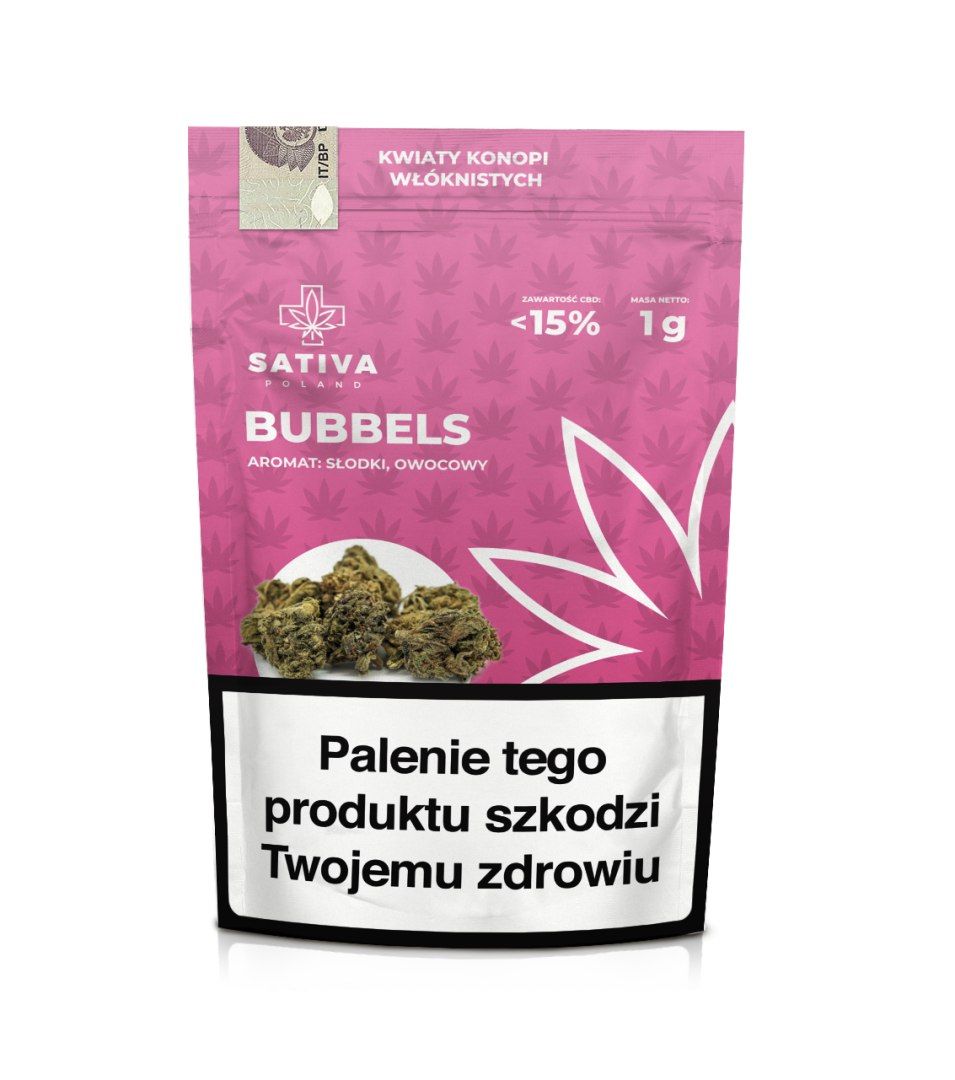 CBD Kwiaty Konopi "BUBBELS" 1 g Kup z Olx!