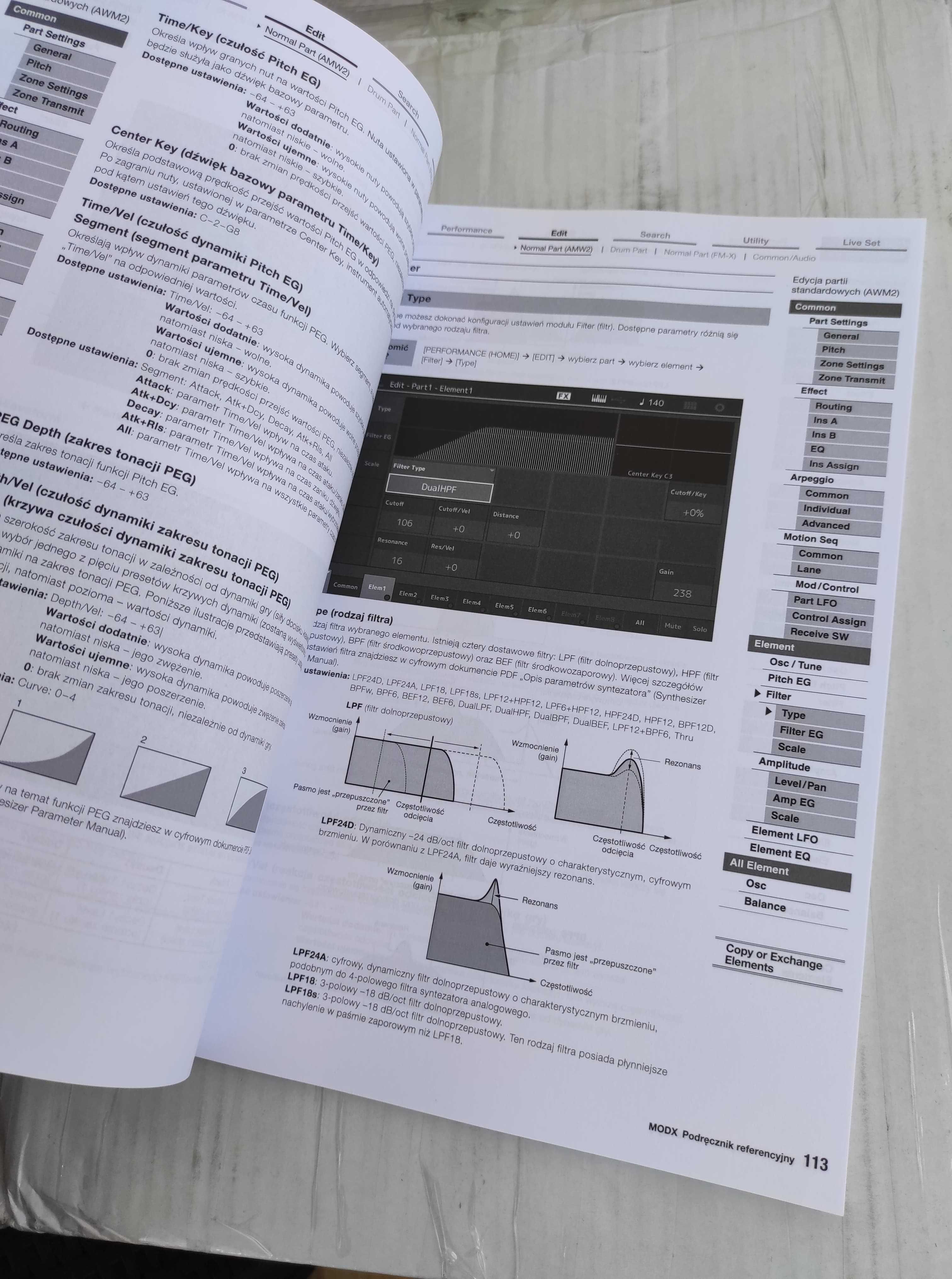 Yamaha MODX 6 7 8 zaawansowana instrukcja REFERENCE MANUAL (Montage)