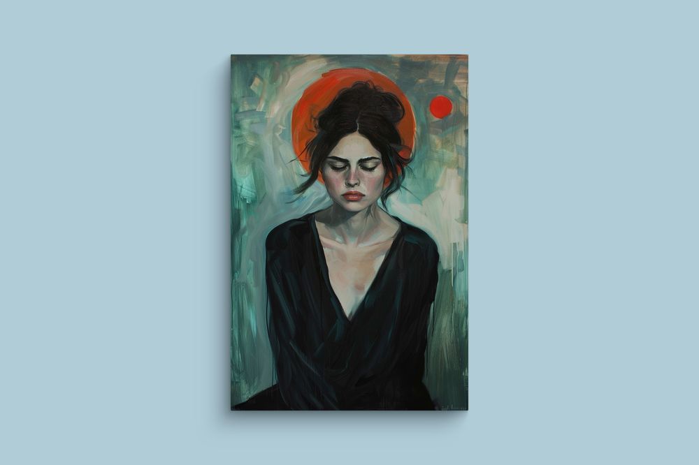 Abstrakcyjny Portret Mistyczny 40x60 cm - Obraz na Płótnie do Wnętrz