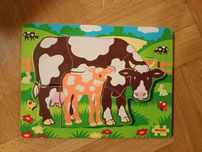 Układanka puzzle Bigjigs krowy 6 el