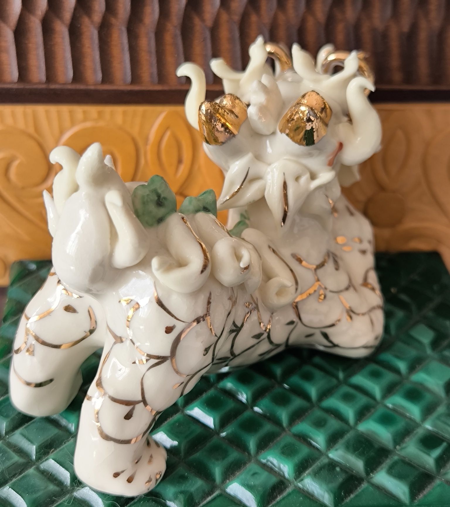 Figurka Smok chiński piękna stara porcelana