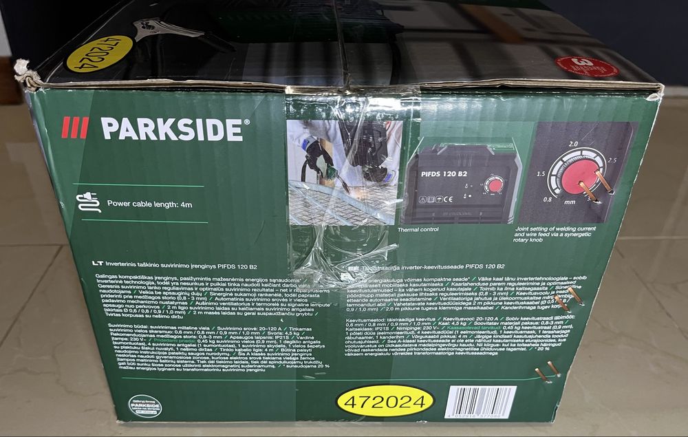 Spawarka parkside inwertorowa PIFDS 120 B2, 120 A