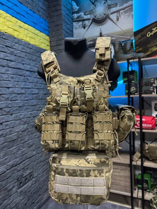 Оригинал плитоноска штурмовая М7 пиксель, бронижелет, плитоноска