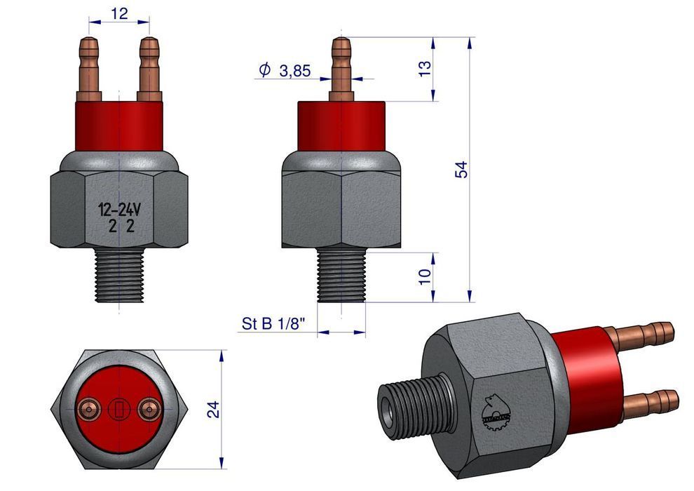 Hydrauliczny włącznik światła STOP (okrągłe) C-360 ORYGINAŁ URSUS