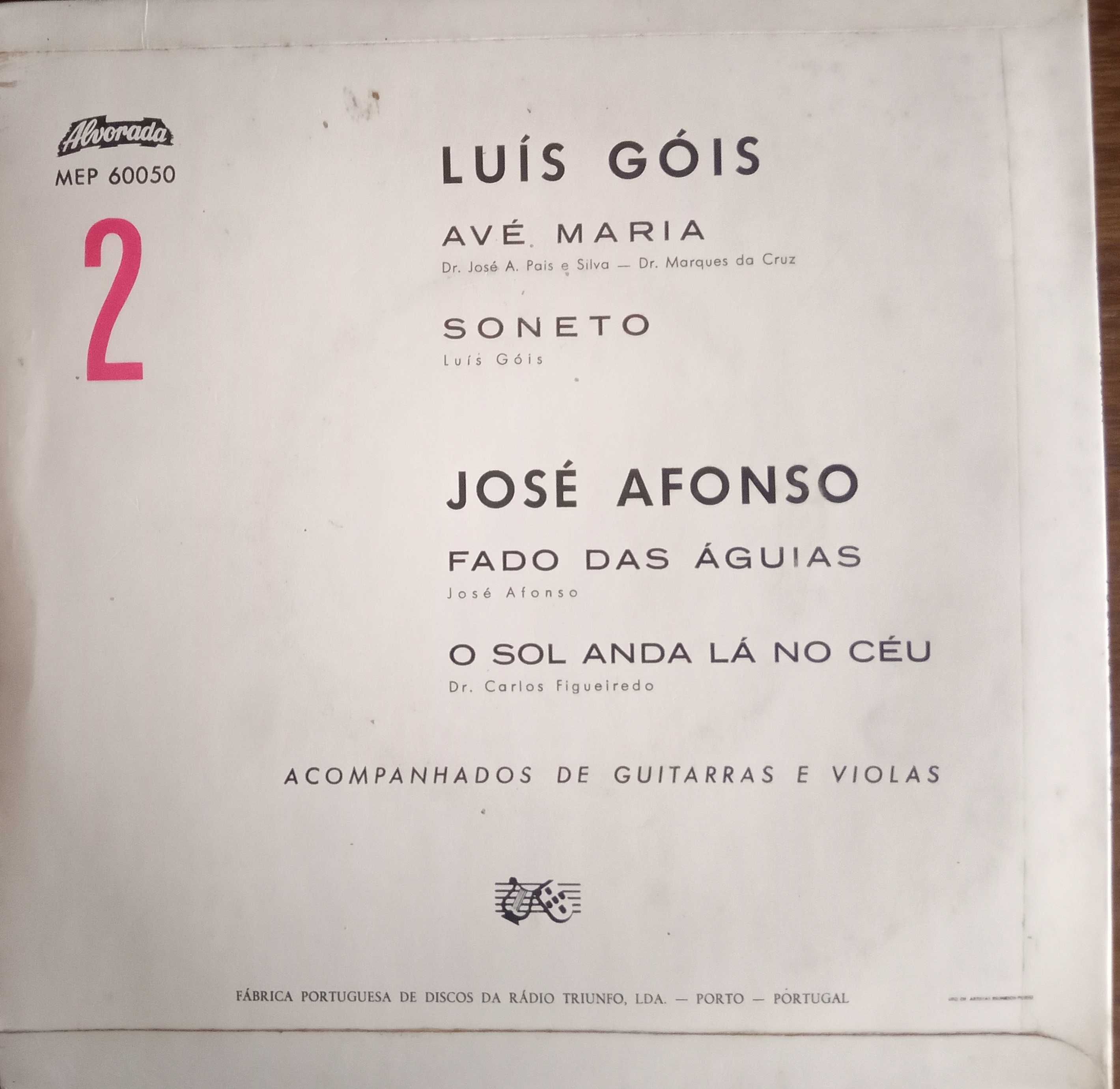 José Afonso / Luís Góis	- - - - -		Coimbra Fados	- - - - -	EP
