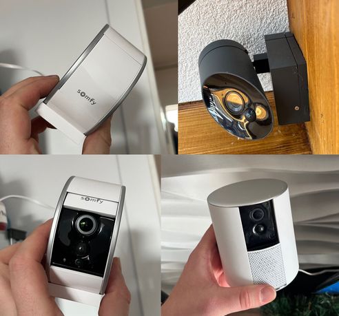 Zestaw kamer Somfy One + kamera zewnętrzna + 2 kamery wewnętrzne