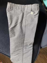 Spodnie slimowane kant szare bawełna 104-110 cm