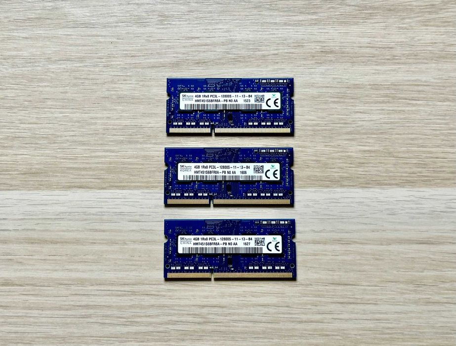 RAM SK Hynix 12GB 3x4GB DDR3 / DDR3L PC3L 12800S – sprawna / testowana