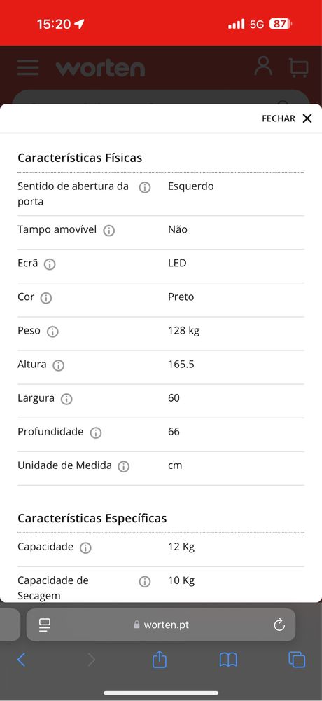LG Washtower - Máquina lavar/secar roupa - Nova e Selada
