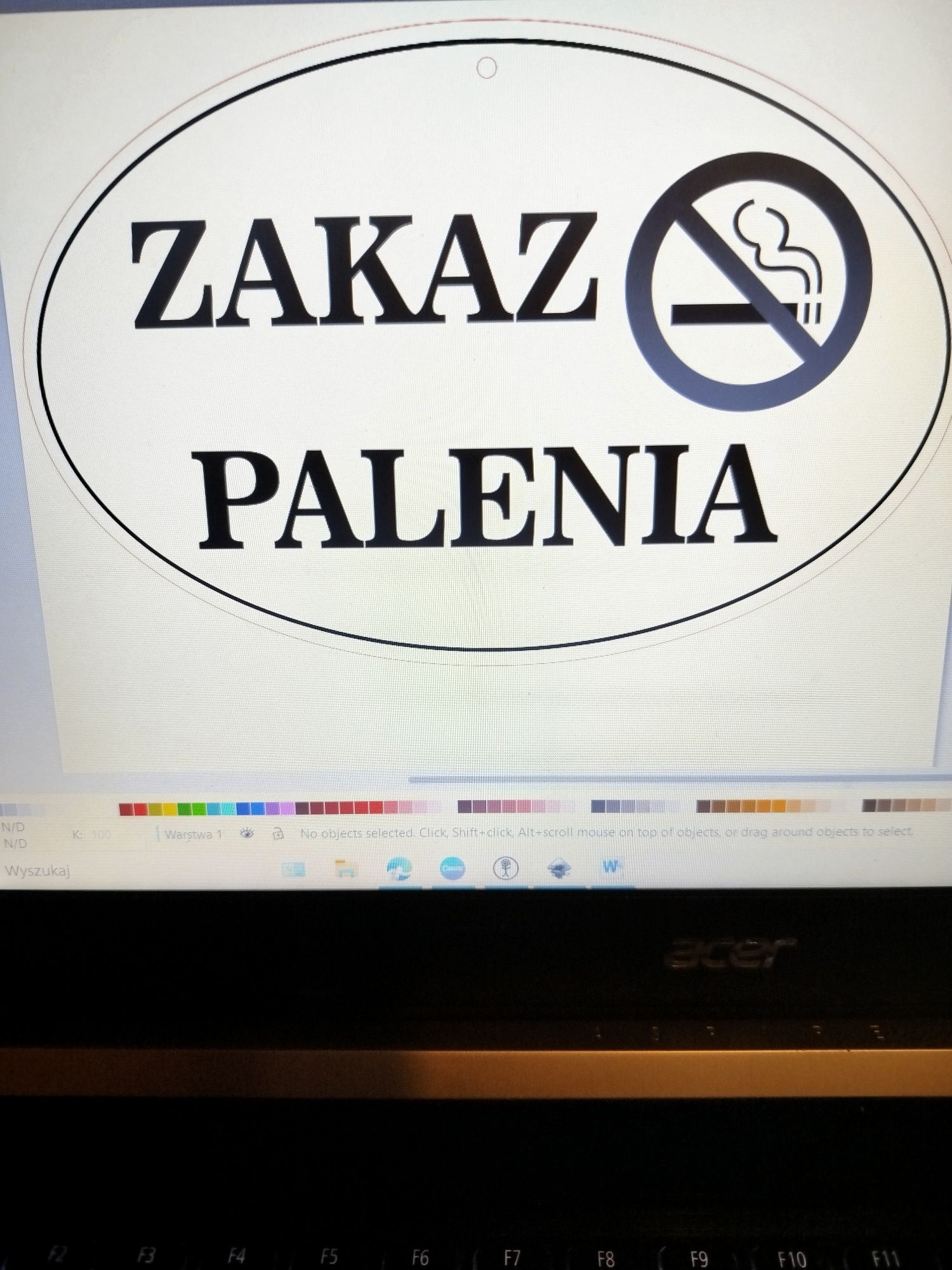Palenie Zabronione - tabliczka informacyjna