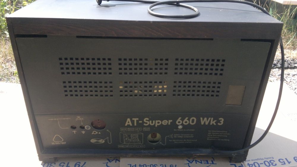 Zabytkowe radio AT-Super 660 Wk3 sprawne grające magiczne oko LOFT PRL