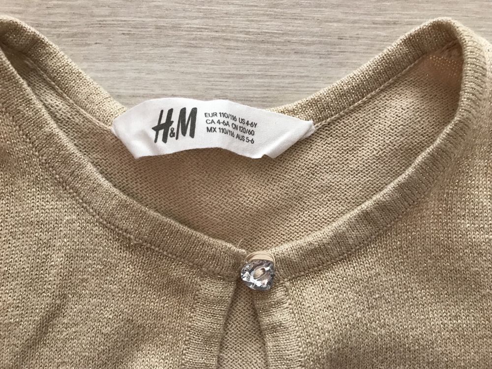 Болєро H&M, кофта, реглан ріст 110-116-122 см на 4-6 років