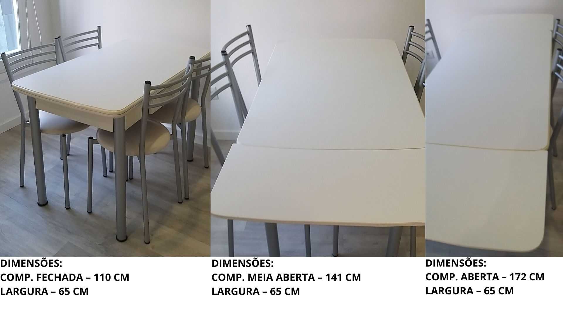 Mesa e cadeiras de cozinha