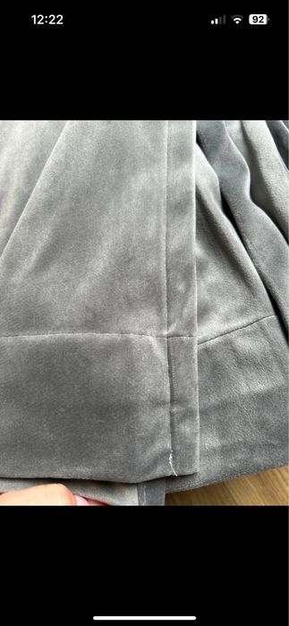 Zaslony gotowe welurowe szare