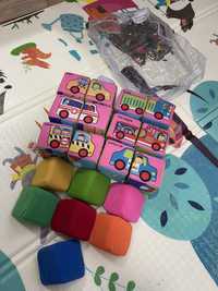 Мягкі мякі кубики k's kids дитячі ігри розвиваючі ігровий набір блоки