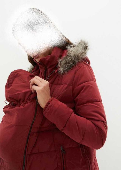 Kurtka ciążowa ocieplana wodoodporna z wkładką niemowlęcą 38