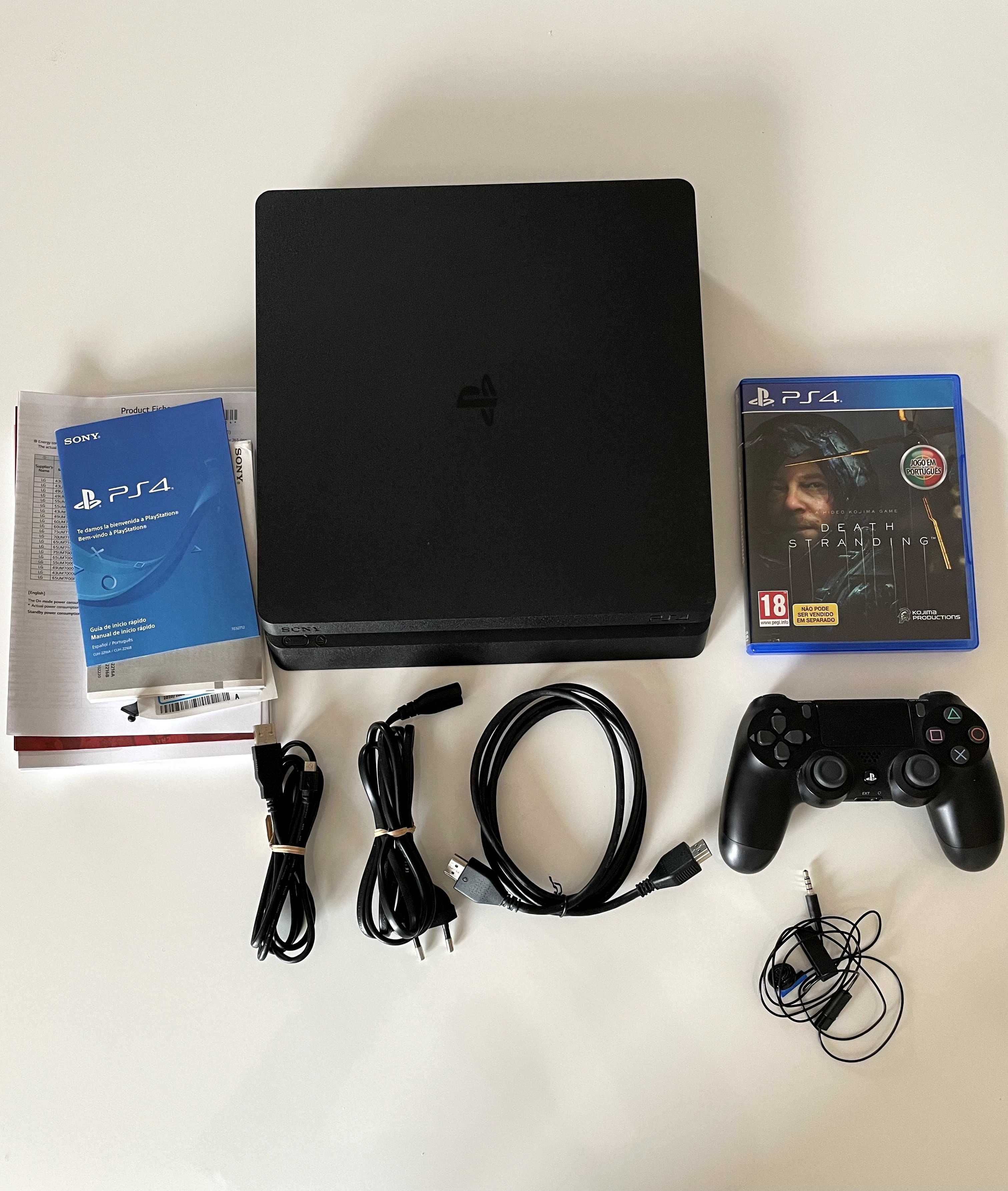 PS4 Slim 1 TB + Volante Hori RWA C/ Caixa