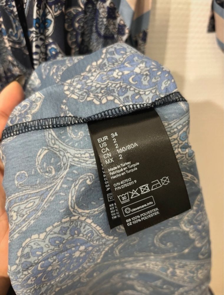 Sukienka h&m 34/XS plisowana wesele komunia midi