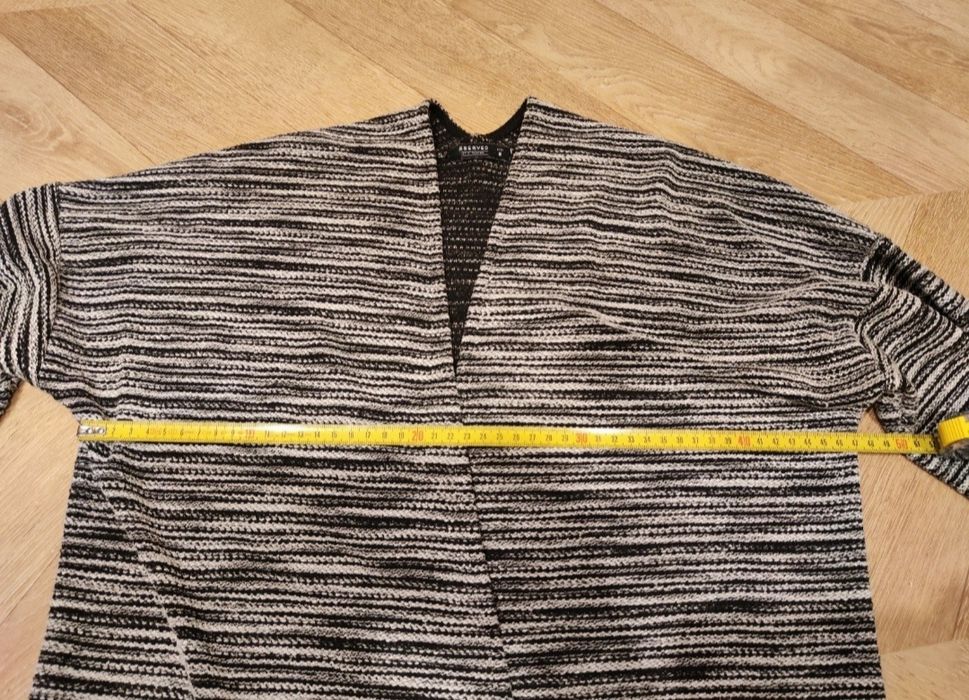 Czarno-szary kardigan/narzutka