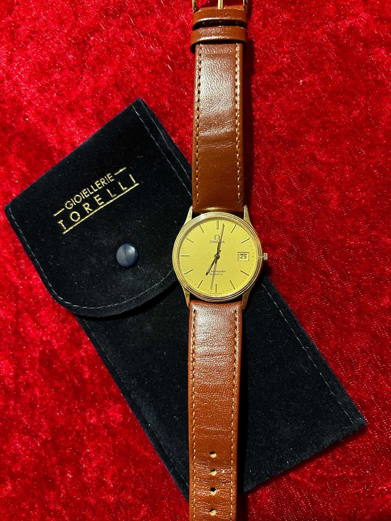 Złoty zegarek omega seamaster 18k