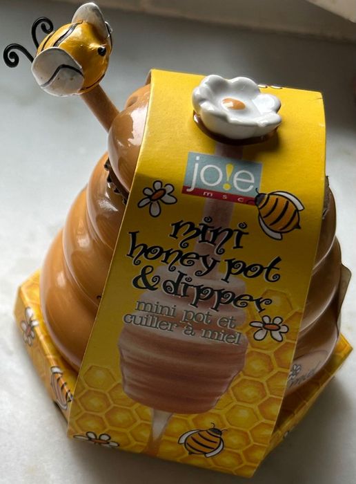 Mini Honey (Mel) Pot (Pote) & Dipper (novos e selados)