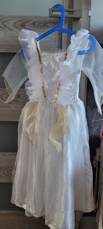 Sukienka biała aniołek bal przebierańców strój karnawałowy