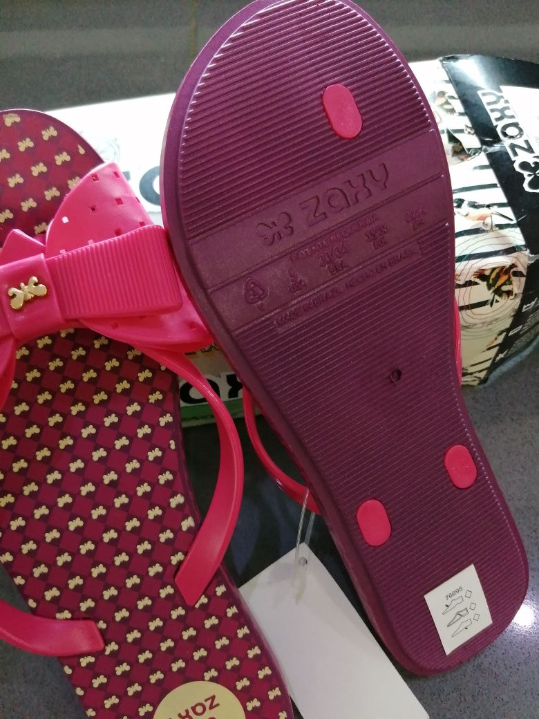 Chinelo zaxy fresh thong pink tam. 35