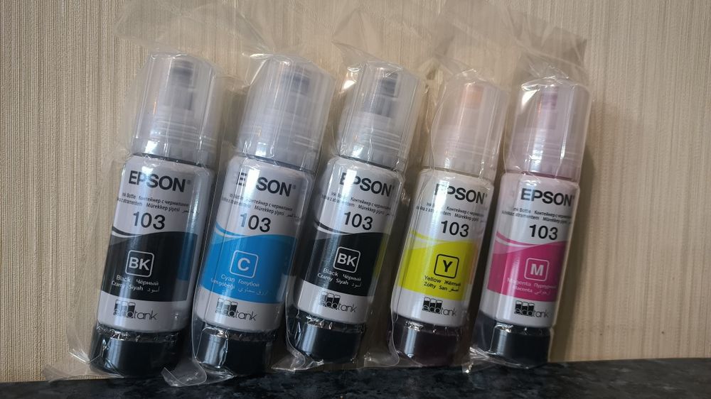 Набір 5 шт. оригинальных чорнил Epson 103 (SET103E)