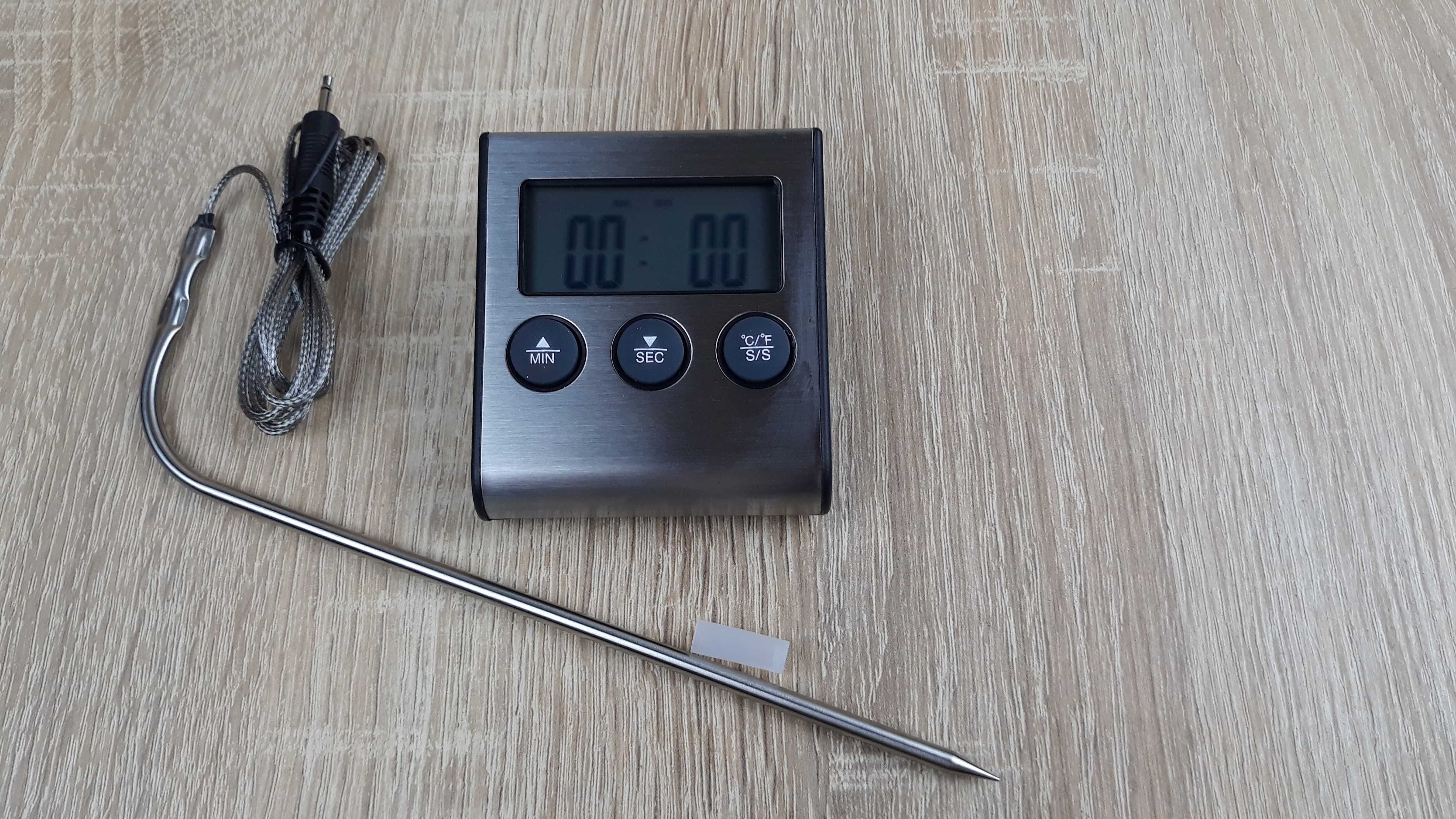 Цифровой термометр с щупом для приготовления мяса, копчения и духовки